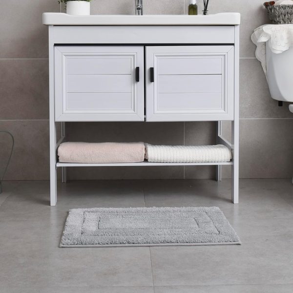 GRANNY SAYS Gray Bathroom Rugs, Bath Mats for Bathroom Non-Slip, Super Soft and Water Absorbent, Microfiber Bath Rugs, Machine Wash Dry, Bathroom Rugs for Bathroom Floor, Tub and Shower, 16" x 24" - Image 7