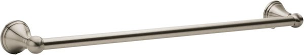 Moen Preston Collection Brushed Nickel 24-Inch Bathroom Single Towel Bar, Wall Mounted Hand or Body Towel Rack, DN8424BN