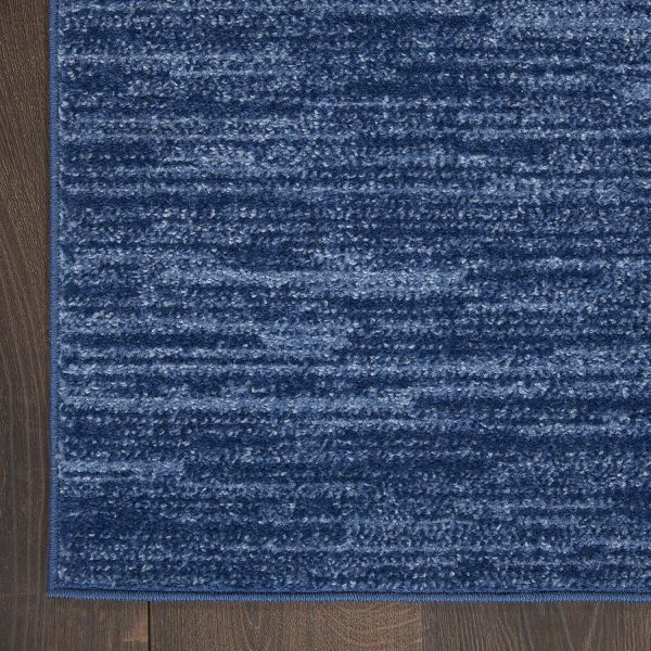 Nourison Essentials Indoor/Outdoor Navy Blue 4' x 6' Area Rug, Easy Cleaning, Non Shedding, Bed Room, Living Room, Dining Room, Backyard, Deck, Patio (4x6) - Image 6