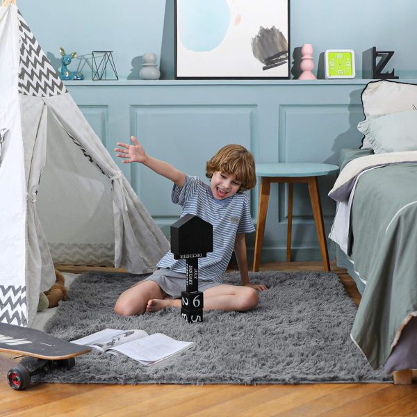 Ophanie Area Rugs for Bedroom Living Room, 4x6 Grey Fluffy Fuzzy Shag Shaggy Carpet Soft Plush Furry Bedside Rug, Indoor Floor Rug for Kids Girls Boys Home Decor Aesthetic, Dorm Nursery Gray - Image 7
