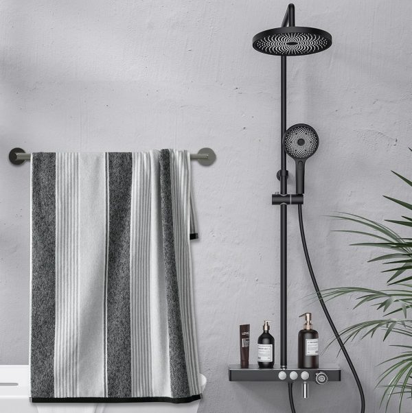 Towel Bar - Adjustable 304 Stainless Steel Towel Holder for Bathroom (11.8inch-22.6inch) Sturdy and Rustproof Wall Mounted Towel Rack for Bathroom Accessories, Silver… - Image 7