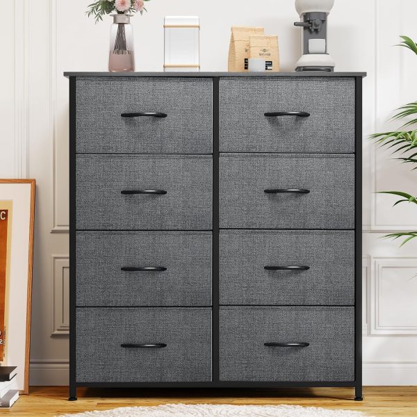 YITAHOME Dresser for Bedroom, Fabric Dresser with 8 Drawers,Tall Dresser,Chest of Drawers for Closet - Image 3