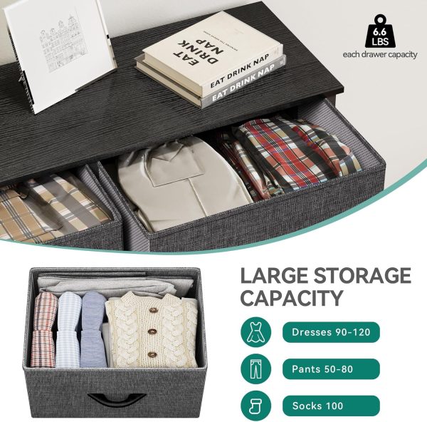 YITAHOME Dresser for Bedroom, Fabric Dresser with 8 Drawers,Tall Dresser,Chest of Drawers for Closet - Image 4